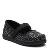 Peltz Shoes  Girl's Toms Tiny Mary Jane - Toddler BLACK FOIL 10020147