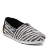 Peltz Shoes  Women's Toms Alpargata Cloudbound Slip-On BLACK WHITE STRIPE 10020182