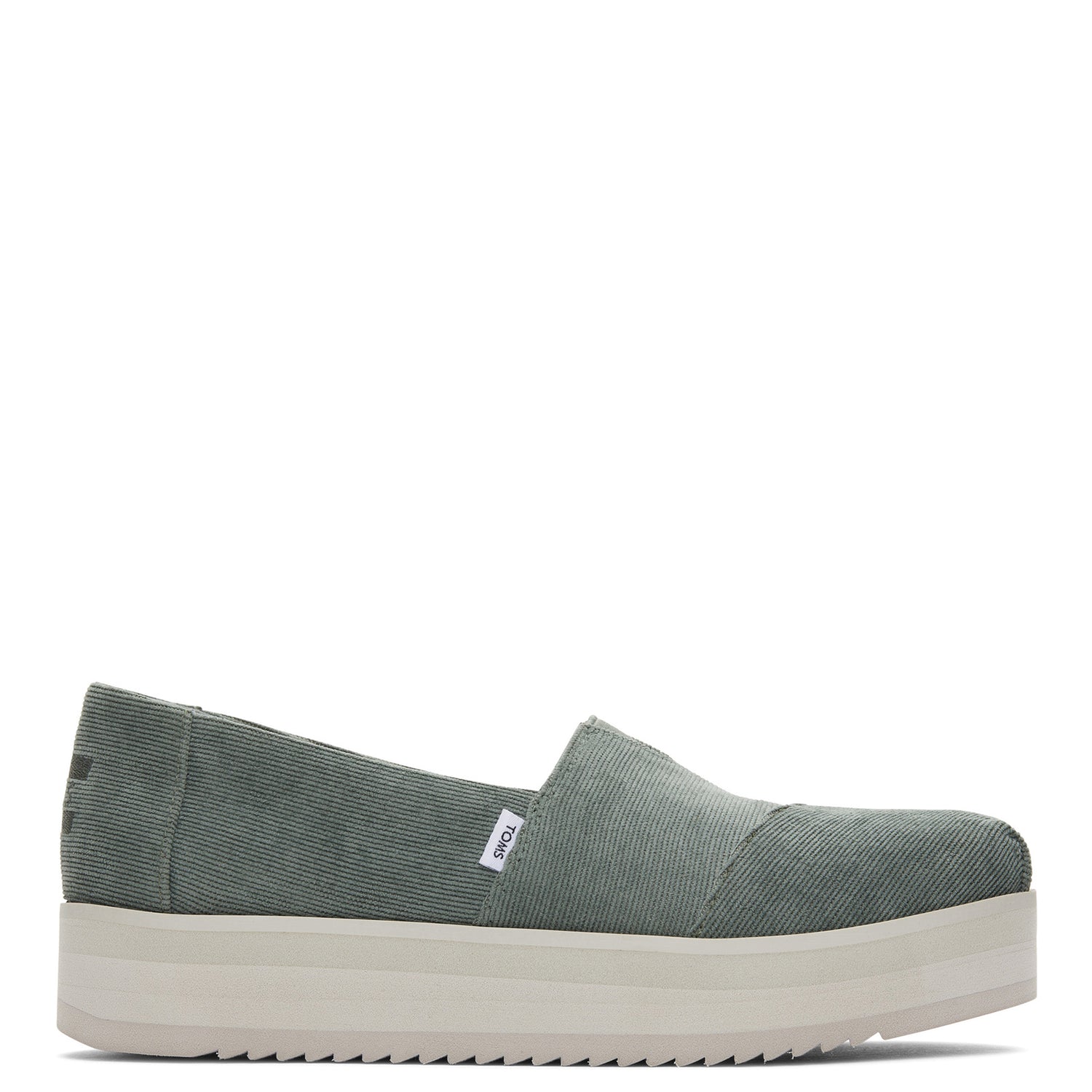 Peltz Shoes  Women's Toms Alpargata Midform Slip-On Bonsai Green 10020189