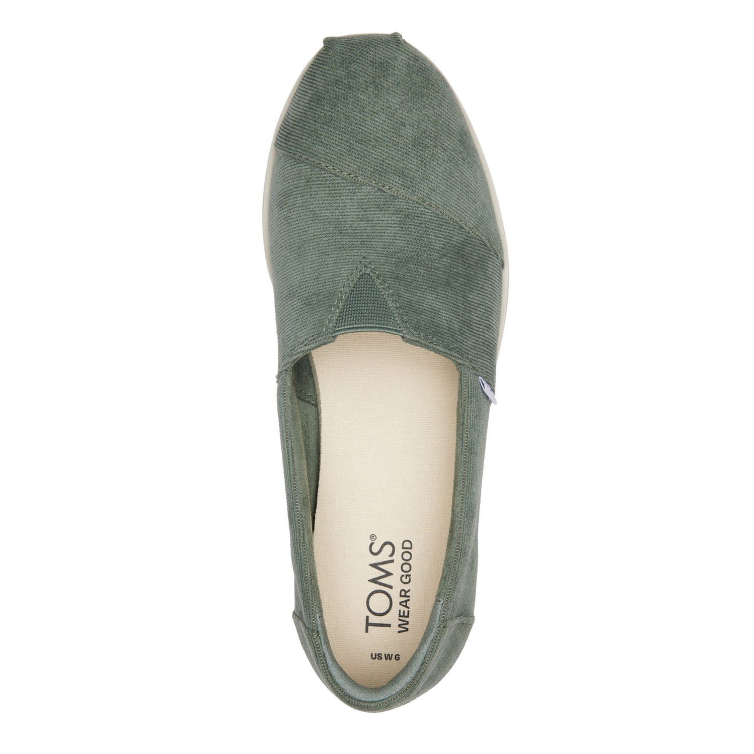 Peltz Shoes  Women's Toms Alpargata Midform Slip-On Bonsai Green 10020189