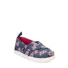 Peltz Shoes  Girl's Toms Alpargata Tiny Slip-On - Toddler Navy floral 10020623