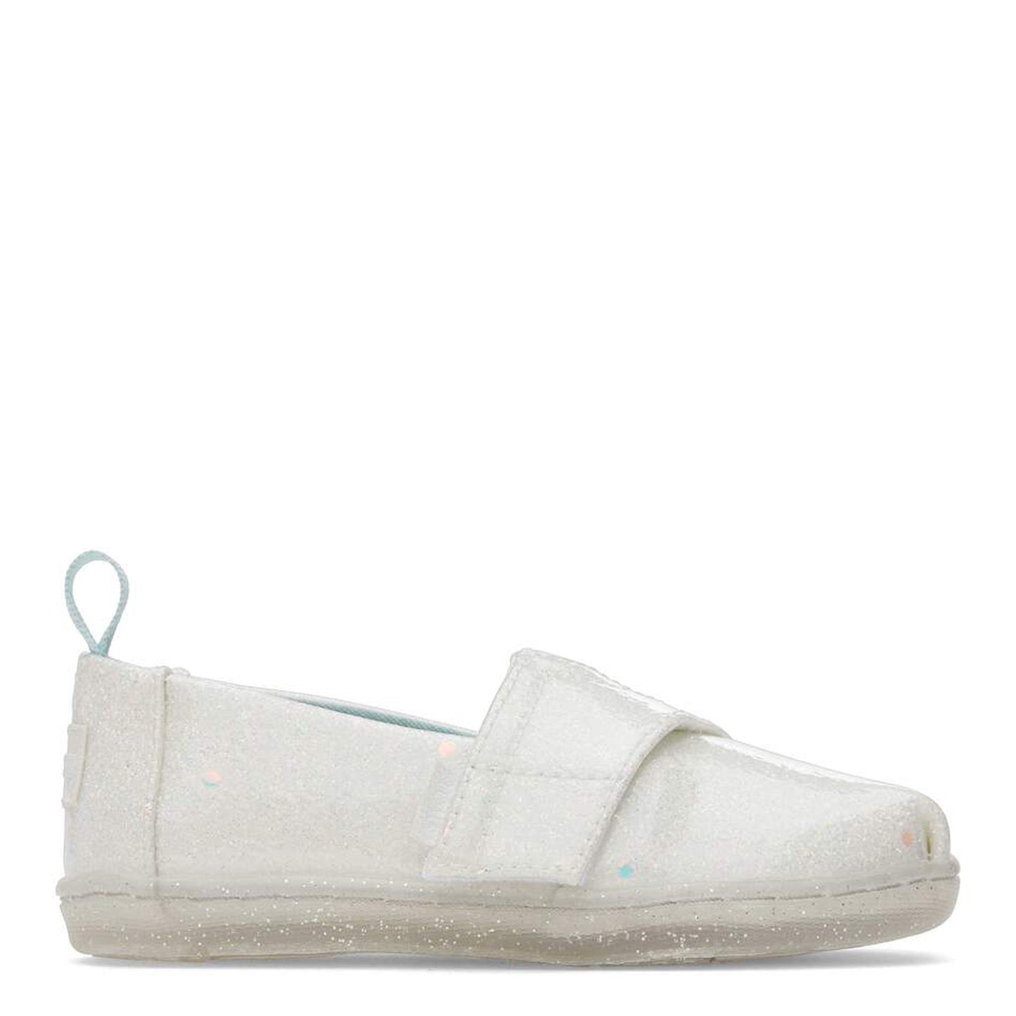 Peltz Shoes  Girl's Toms Alpargata Tiny Slip-On - Toddler White 10020641
