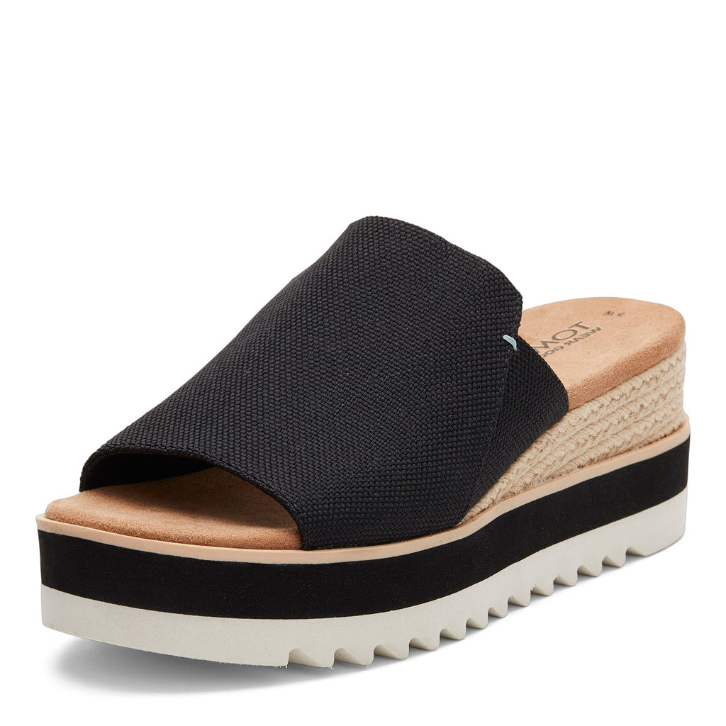 Women's TOMS Diana Mule Sandal - Wide Width BLACK 10021081