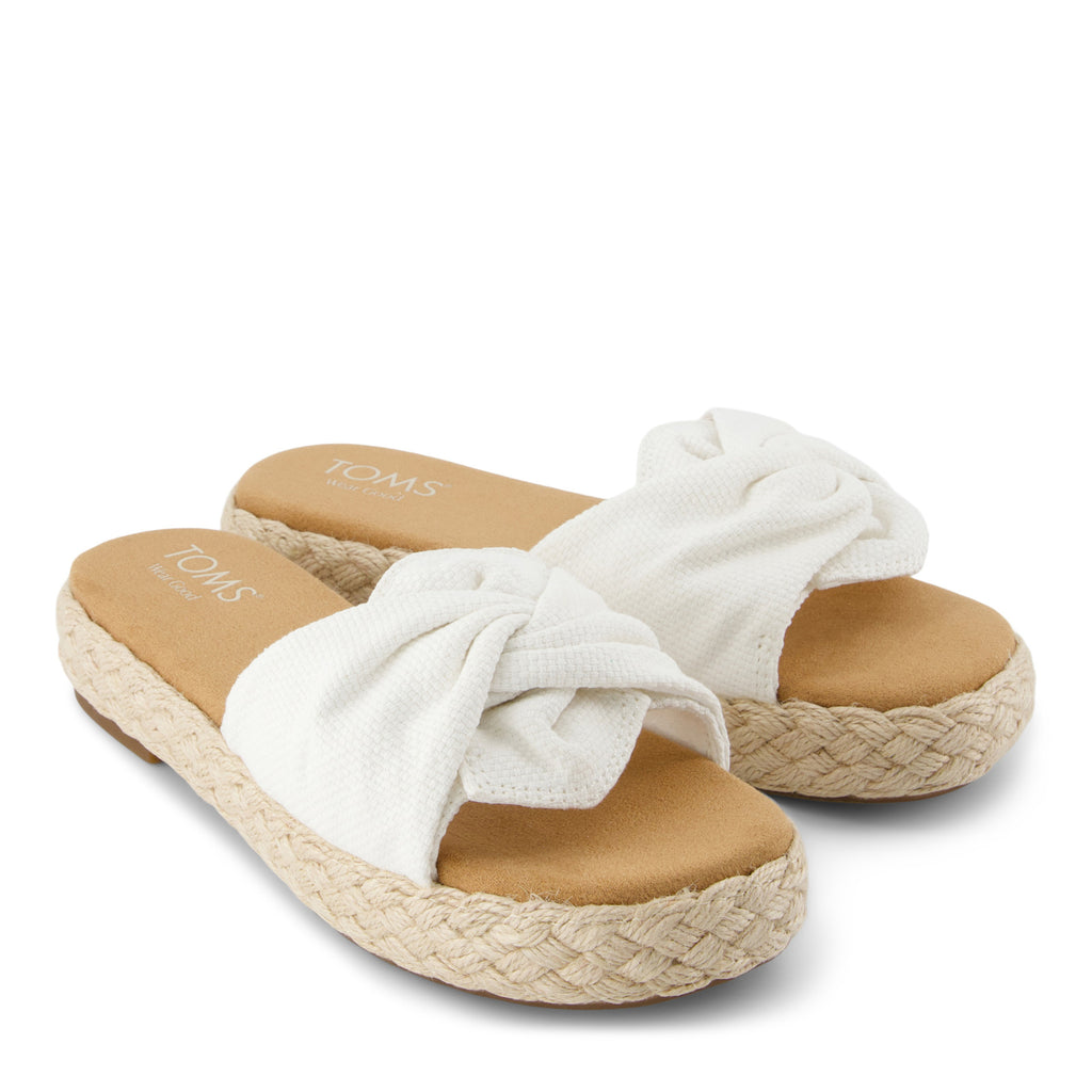 Women's TOMS Abby Slide Sandal WHITE 10021972