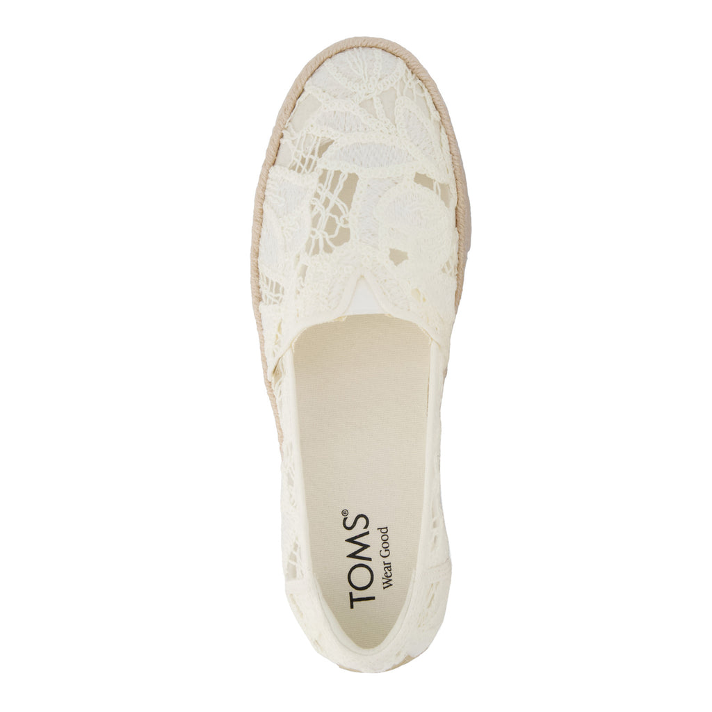 Women's TOMS Valencia Slip-On OFF WHITE CROCHET 10023045