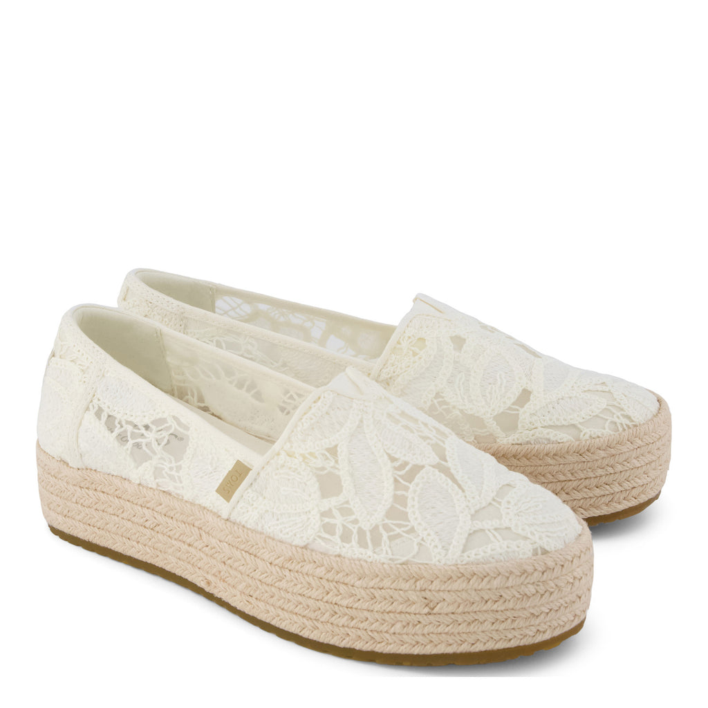 Women's TOMS Valencia Slip-On OFF WHITE CROCHET 10023045