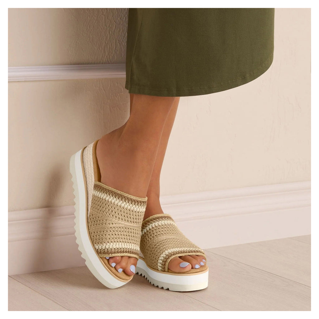 Women's TOMS Diana Mule Sandal ALMOND MULTI CROCHET 10023079
