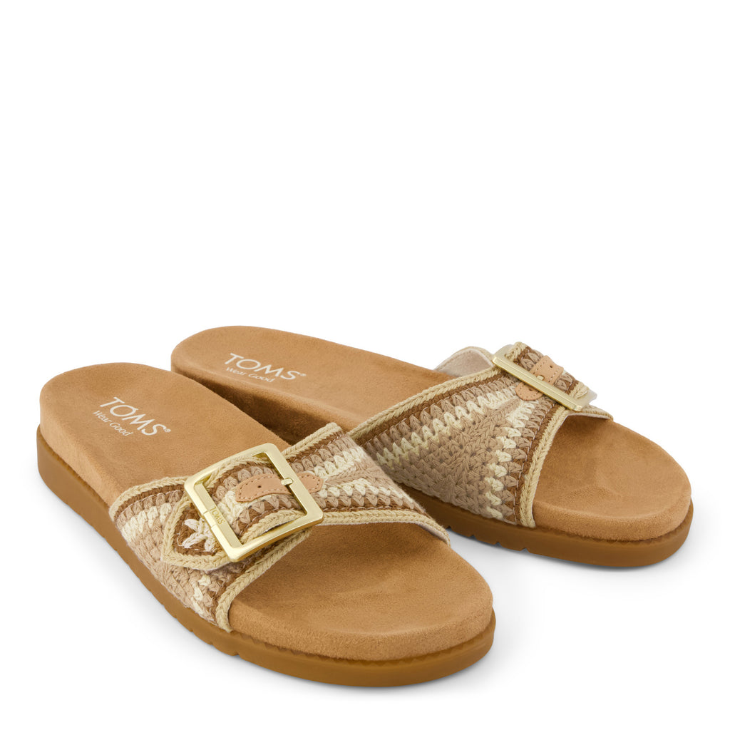 Women's TOMS Marin Slide Sandal ALMOND MULTI CROCHET 10023098