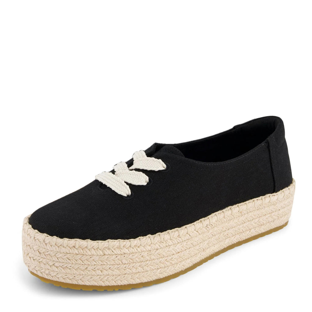 Women's TOMS Valencia Lace-Up Espadrille BLACK 10023274