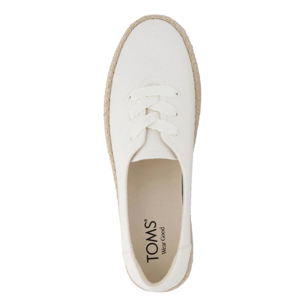 Women's TOMS Valencia Lace-Up Espadrille WHITE 10023275
