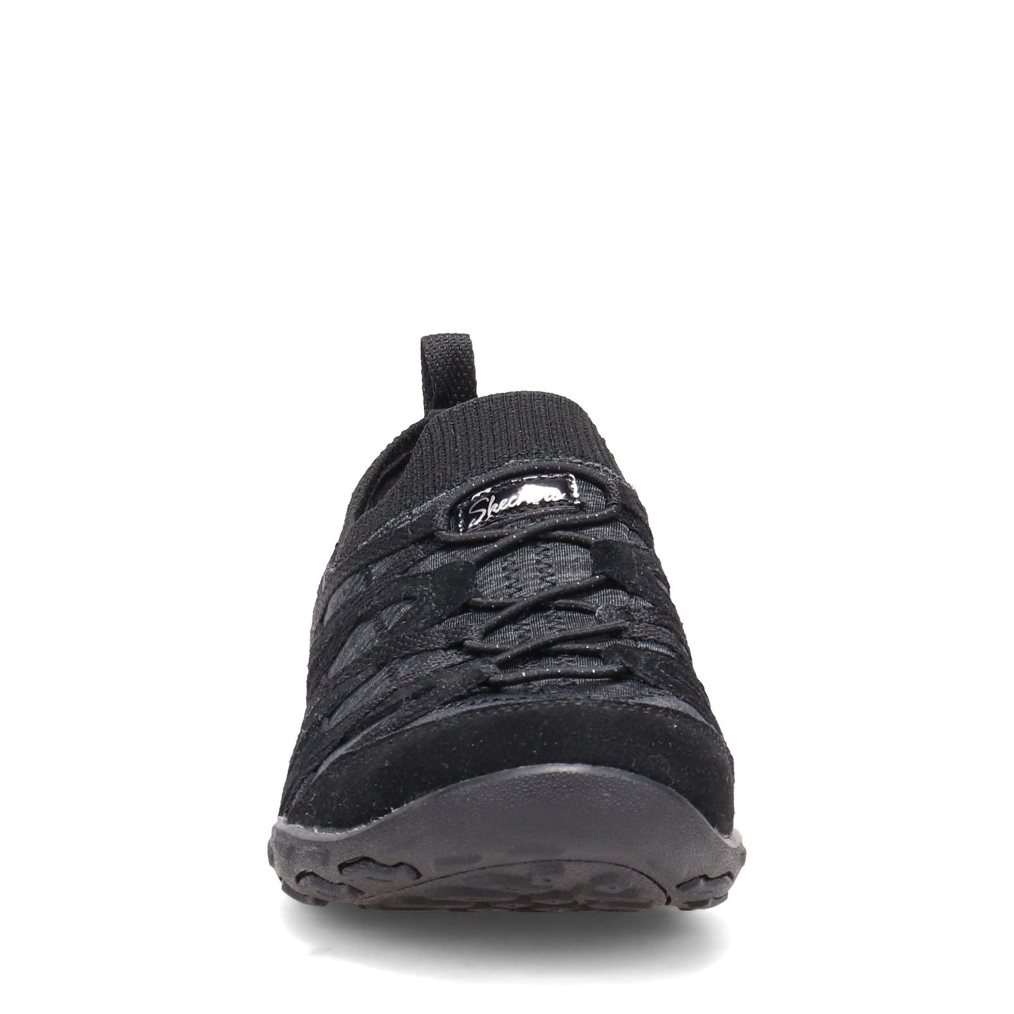 Peltz Shoes  Women's Skechers Arch Fit Comfy - Bold Statement Slip-On BLACK 100275-BLK
