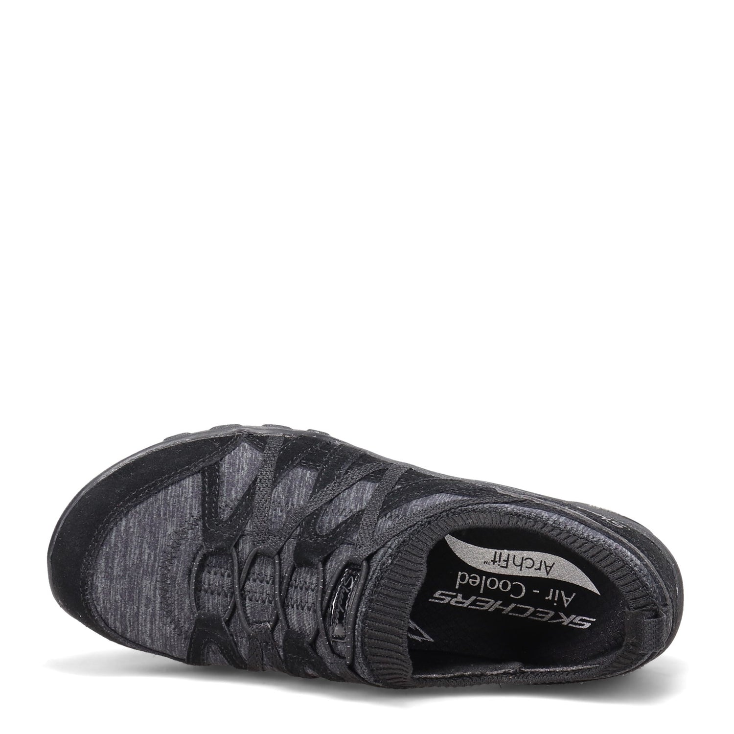 Peltz Shoes  Women's Skechers Arch Fit Comfy - Bold Statement Slip-On BLACK 100275-BLK
