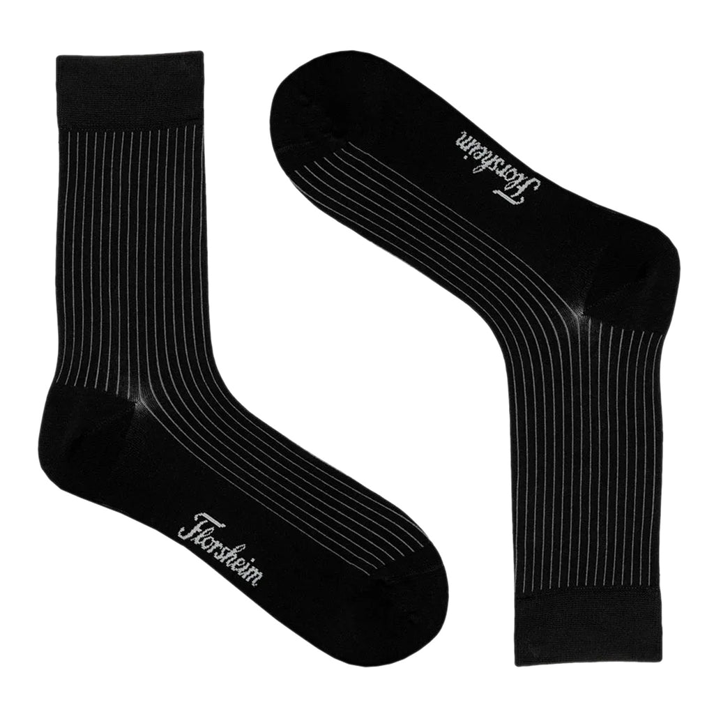 mens dress socks black Men's Florsheim, Ribbed Crew Dress Socks — Peltz Shoes