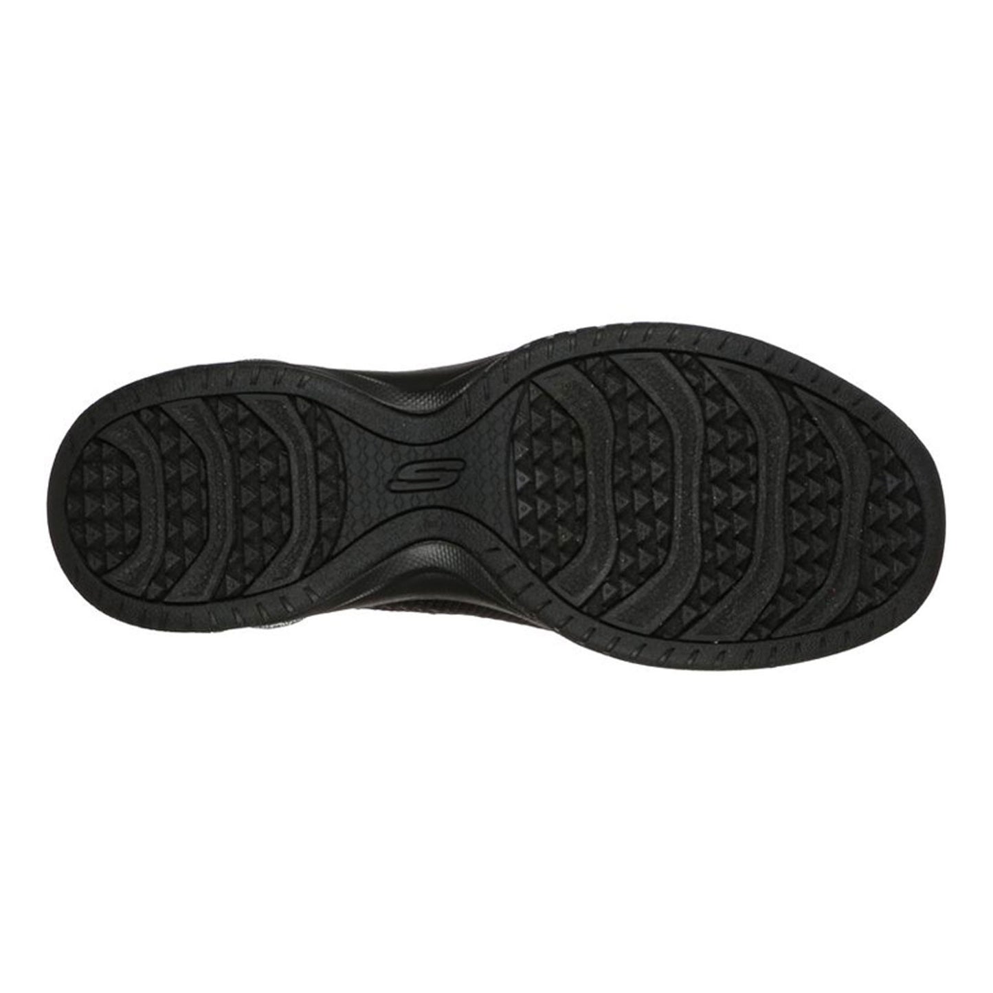 Peltz Shoes  Women's Skechers Relaxed Fit: Commute Time - In Knit To Win Clog Black/Black 100310-BBK