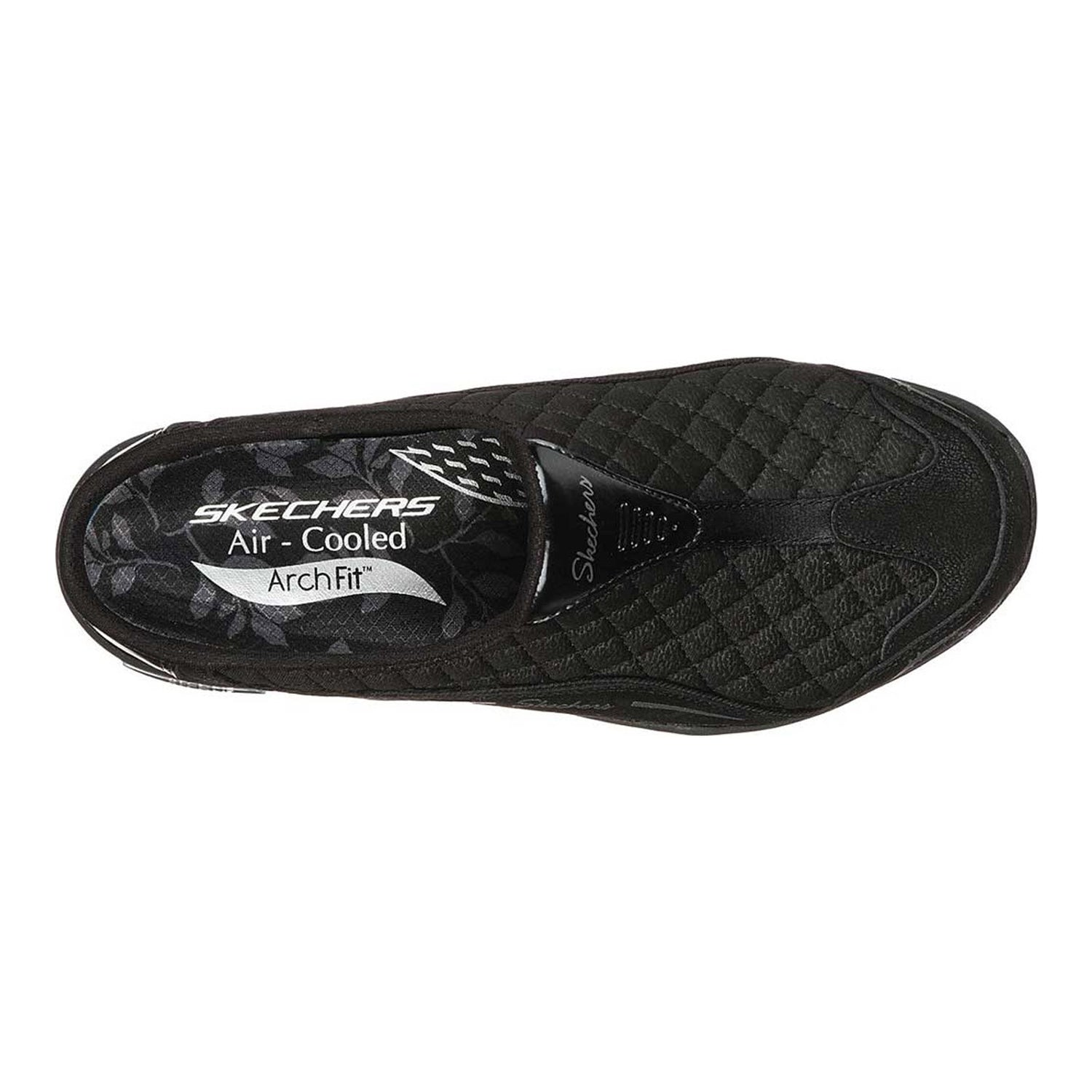 Peltz Shoes  Women's Skechers Relaxed Fit: Arch Fit - Commute Clog Black/Black 100322-BBK