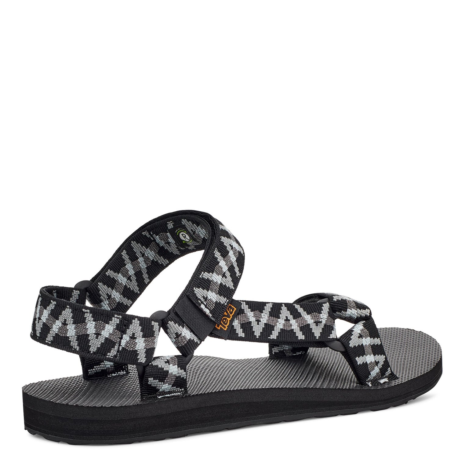 Peltz Shoes  Men's Teva Original Universal Sandal BLACK GREY WHITE 1004006-LSBG