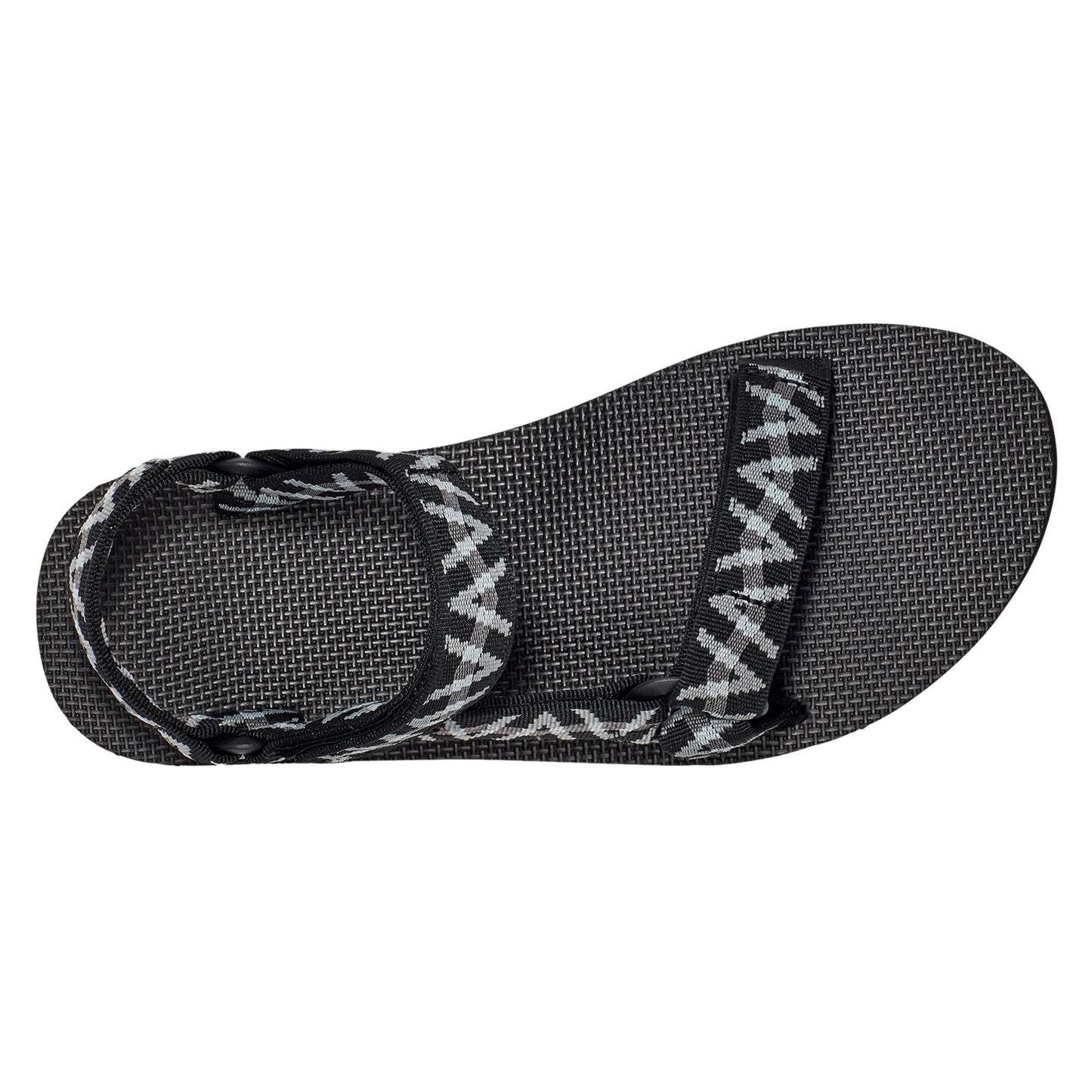 Peltz Shoes  Men's Teva Original Universal Sandal BLACK GREY WHITE 1004006-LSBG