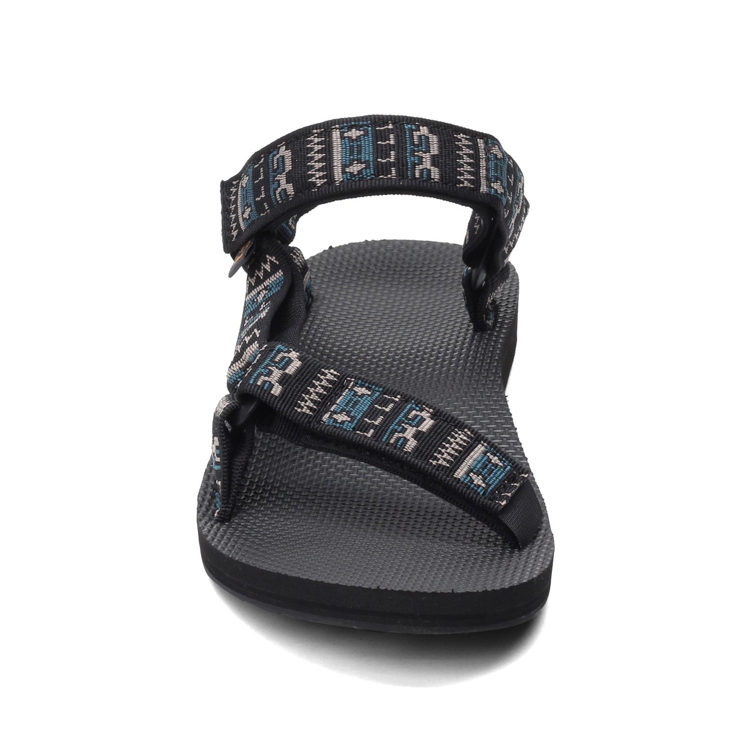 Peltz Shoes  Men's Teva Original Universal Sandal BLACK / BLUE 1004006-PBTP