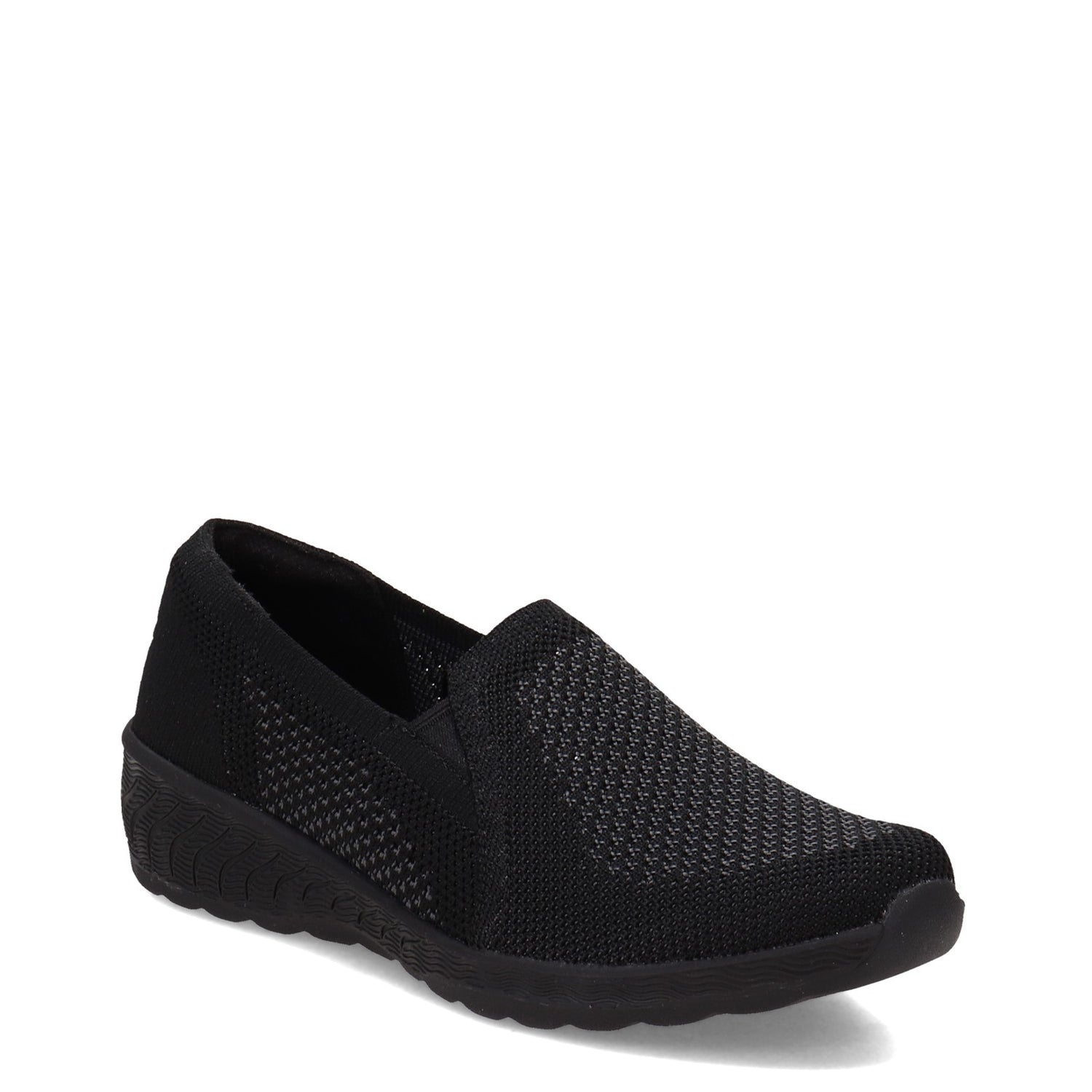 Peltz Shoes  Women's Skechers Relaxed Fit: Up-Lifted - New Rules Slip-On BLACK 100454-BBK