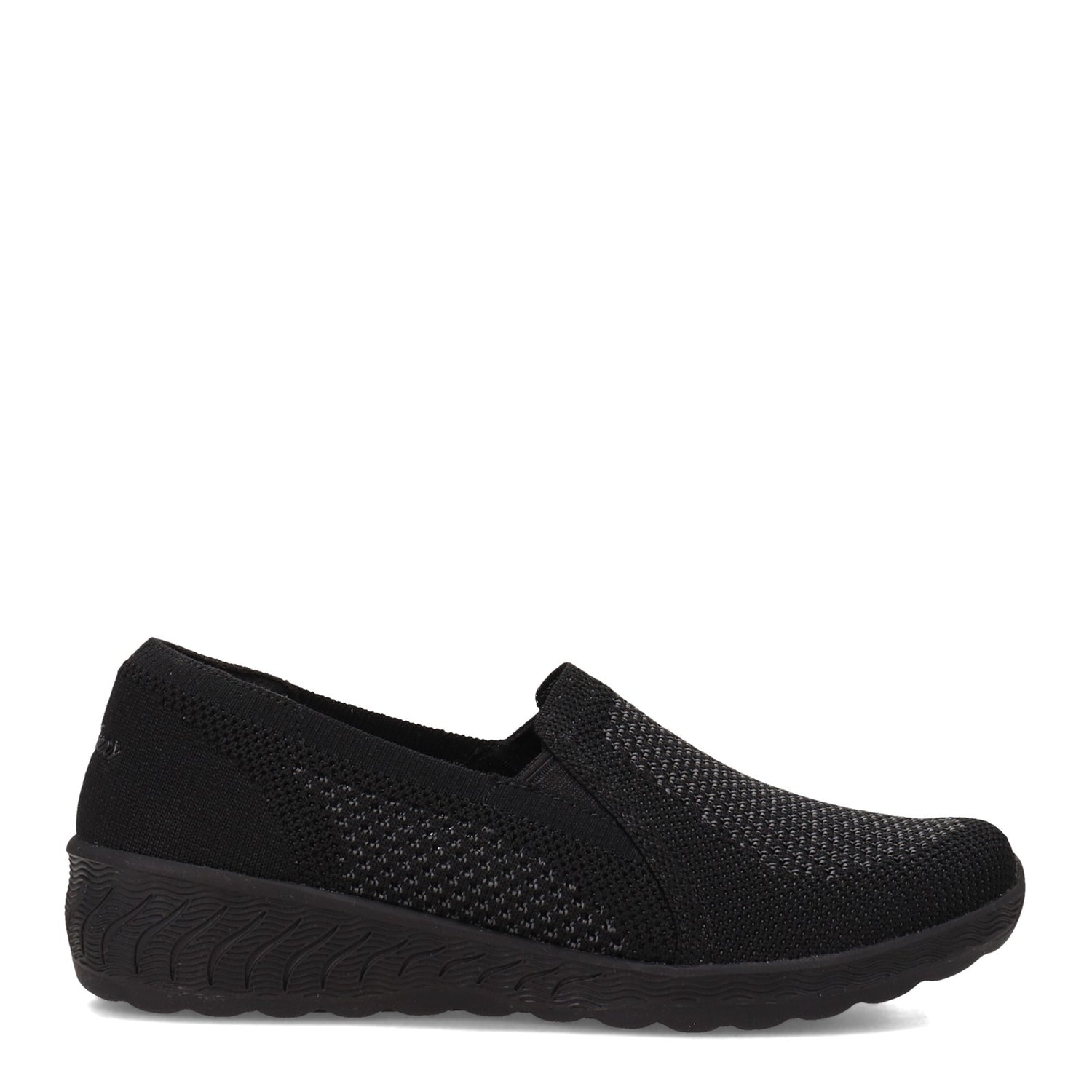 Peltz Shoes  Women's Skechers Relaxed Fit: Up-Lifted - New Rules Slip-On BLACK 100454-BBK