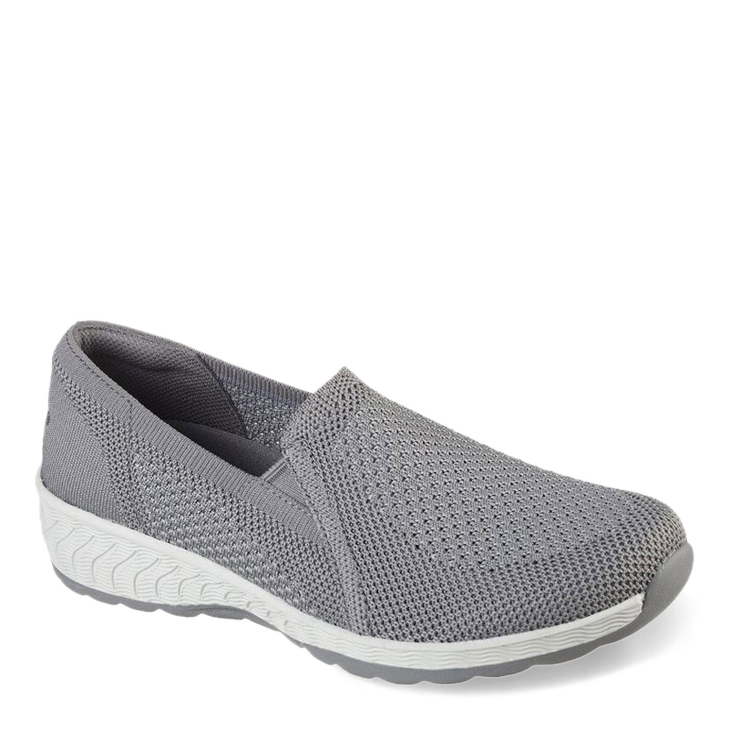 Peltz Shoes  Women's Skechers Relaxed Fit: Up-Lifted - New Rules Slip-On GREY 100454-GRY
