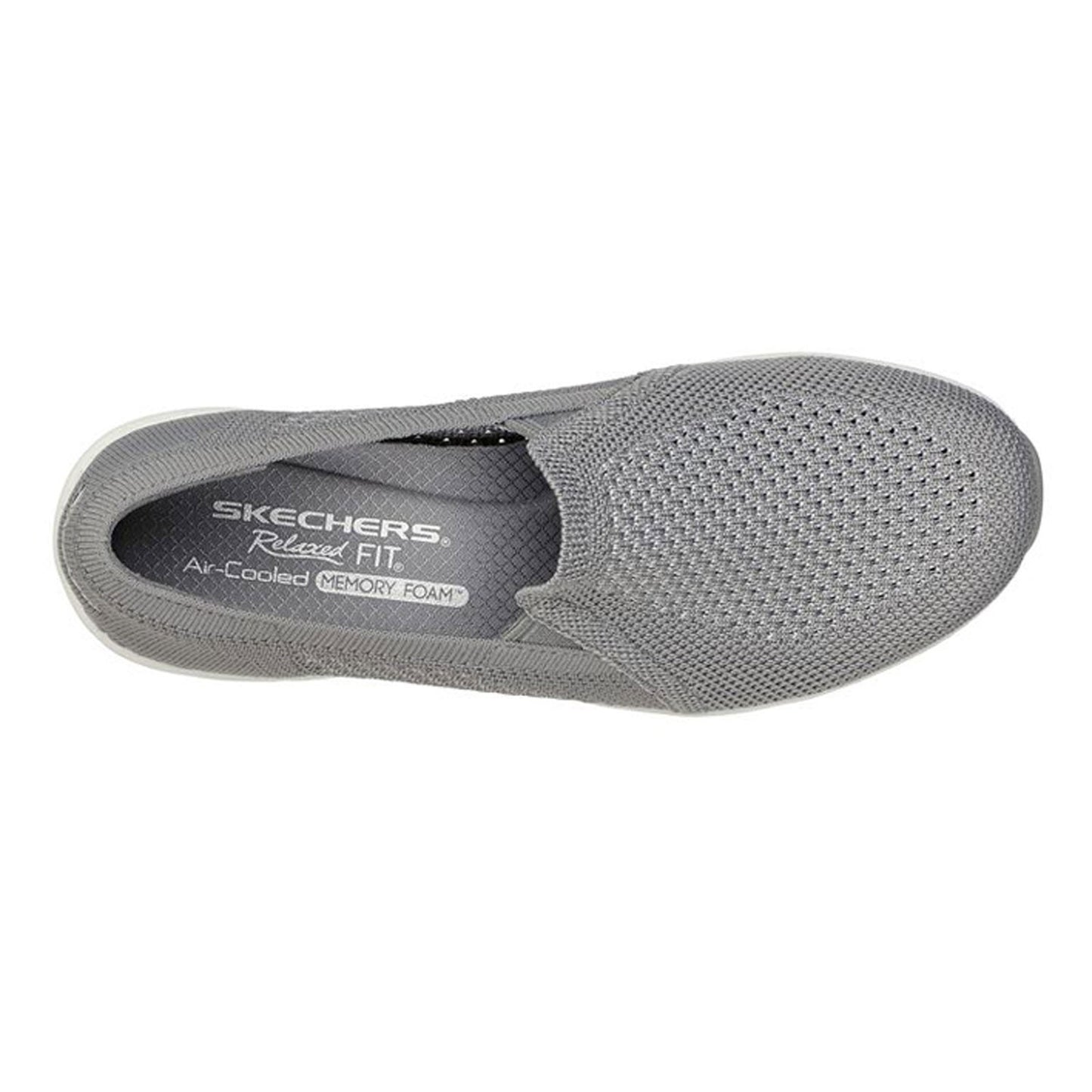 Peltz Shoes  Women's Skechers Relaxed Fit: Up-Lifted - New Rules Slip-On GREY 100454-GRY
