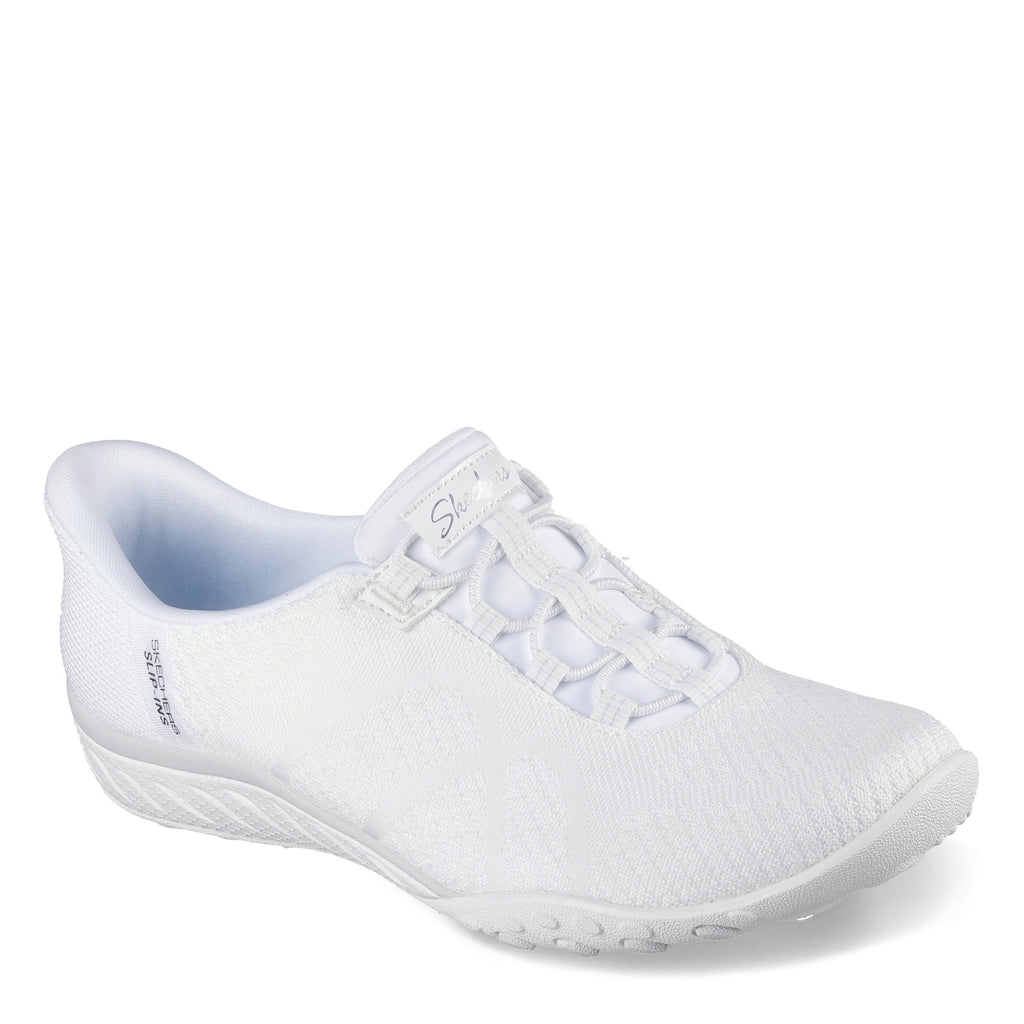 Women's Skechers Slip-ins: Breathe-Easy - Knitty Waves Sneaker WHITE 100762-WHT
