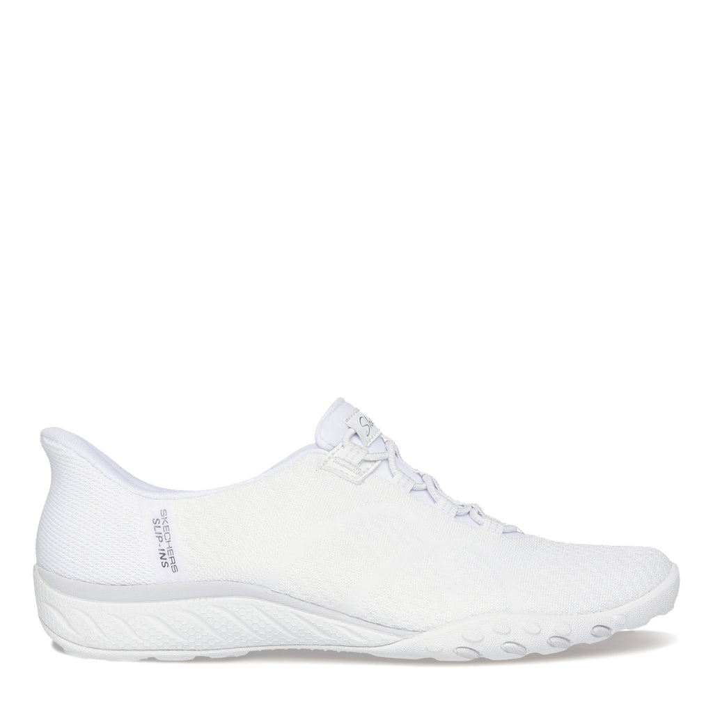 Women's Skechers Slip-ins: Breathe-Easy - Knitty Waves Sneaker WHITE 100762-WHT