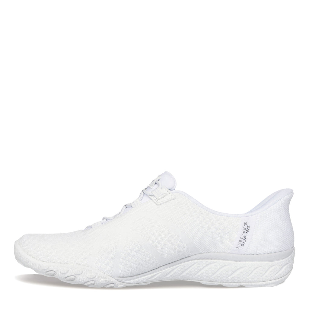 Women's Skechers Slip-ins: Breathe-Easy - Knitty Waves Sneaker WHITE 100762-WHT