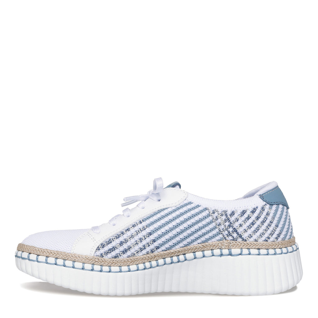 Women's Skechers Wilshire Blvd - Breezy Stroll Sneaker WHITE/BLUE 100826-WBL