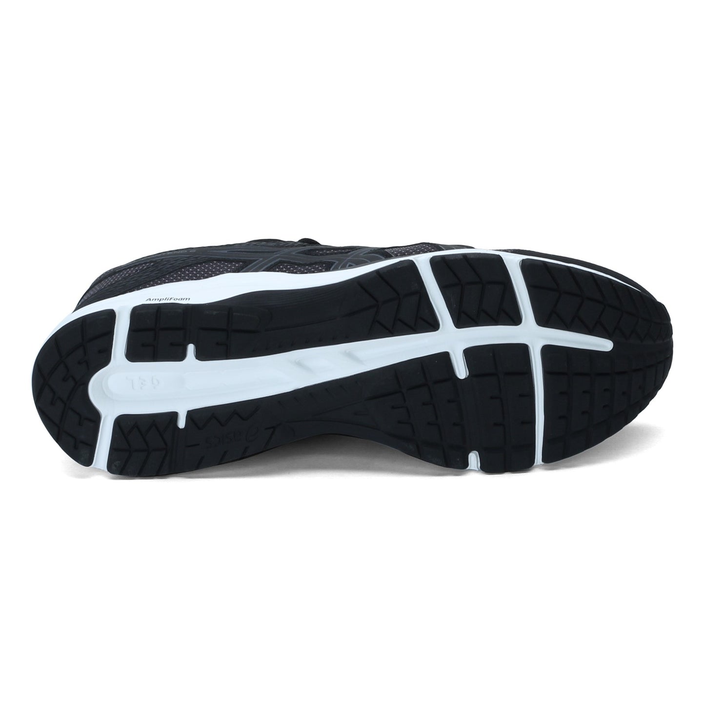 Peltz Shoes  Men's ASICS GEL-Contend 6 Running Shoe BLACK GRAY WHITE 1011A788-020