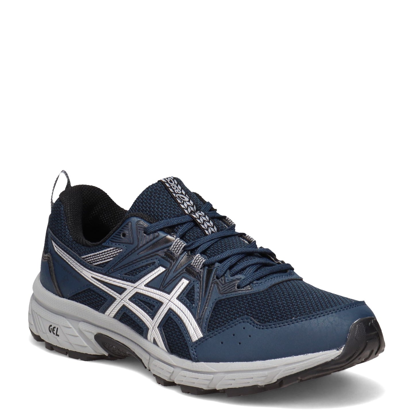 Peltz Shoes  Men's ASICS GEL-Venture 8 Trail Running Shoe BLUE SILVER 1011A824.404