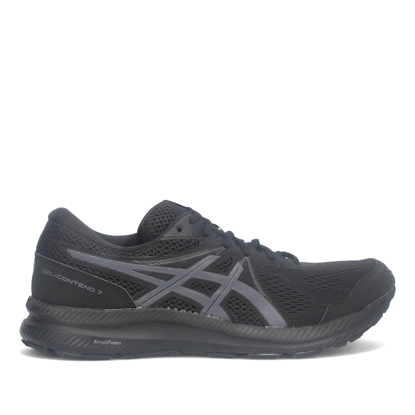 Peltz Shoes  Men's ASICS GEL-Contend 7 Running Shoe BLACK GRAY 1011B040-001