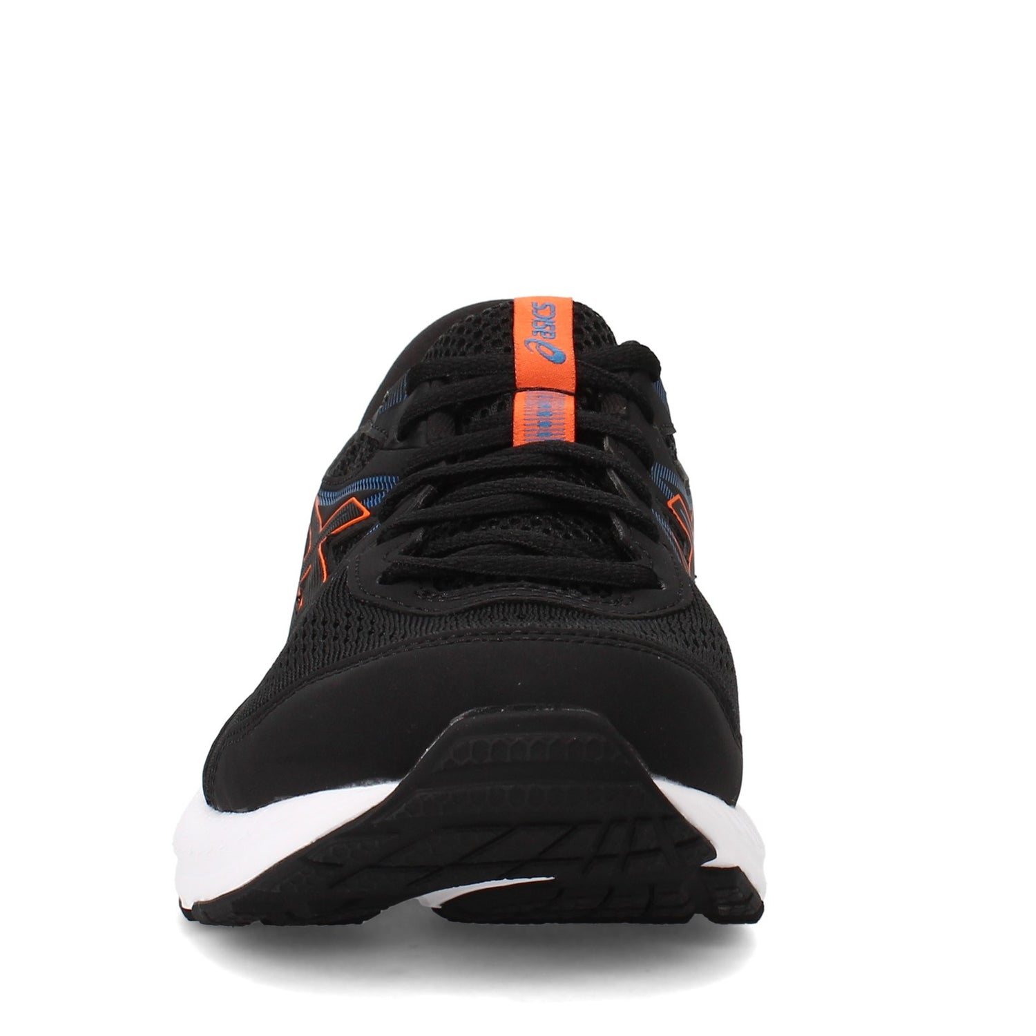 Peltz Shoes  Men's ASICS GEL-Contend 7 Running Shoe BLACK ORANGE 1011B040-004