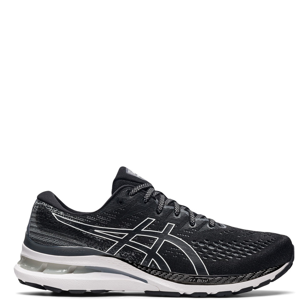 Men's ASICS GEL-Kayano 28 Running Shoe - Wide Width BLACK / WHITE 1011B188-003