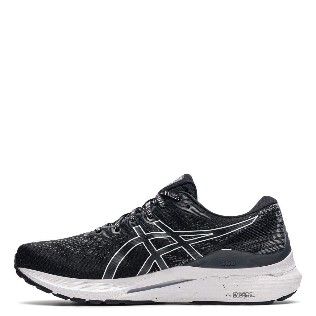 Men's ASICS GEL-Kayano 28 Running Shoe - Wide Width BLACK / WHITE 1011B188-003