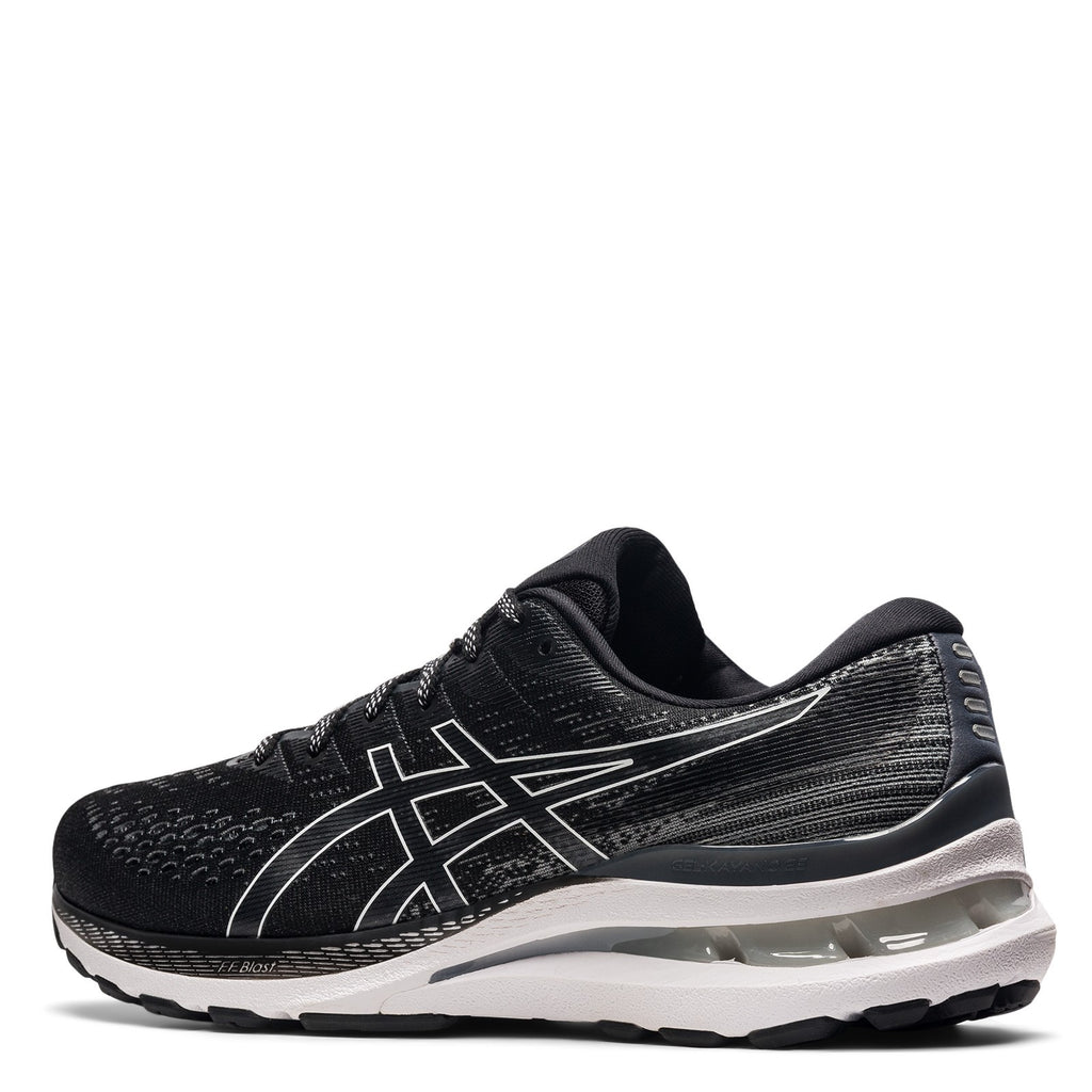 Men's ASICS GEL-Kayano 28 Running Shoe - Wide Width BLACK / WHITE 1011B188-003