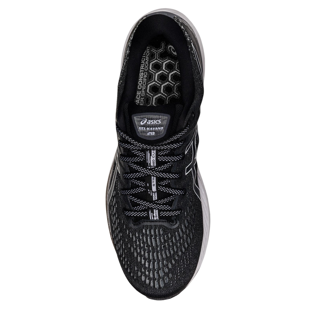 Men's ASICS GEL-Kayano 28 Running Shoe - Wide Width BLACK / WHITE 1011B188-003
