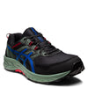 Peltz Shoes  Men's ASICS GEL-Venture 9 Trail Running Shoe BLACK/TUNA BLUE 1011B486-002