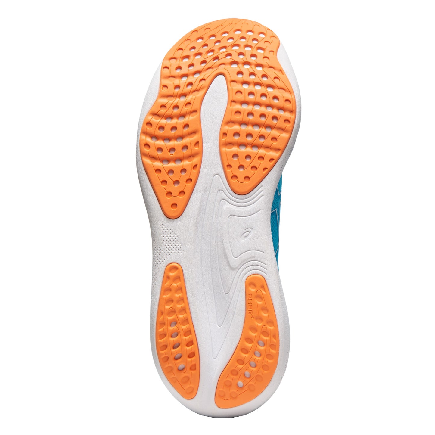 Peltz Shoes  Men's ASICS GEL-Nimbus 25 Running Shoe ISLAND BLUE/SUN PEACH 1011B547-400