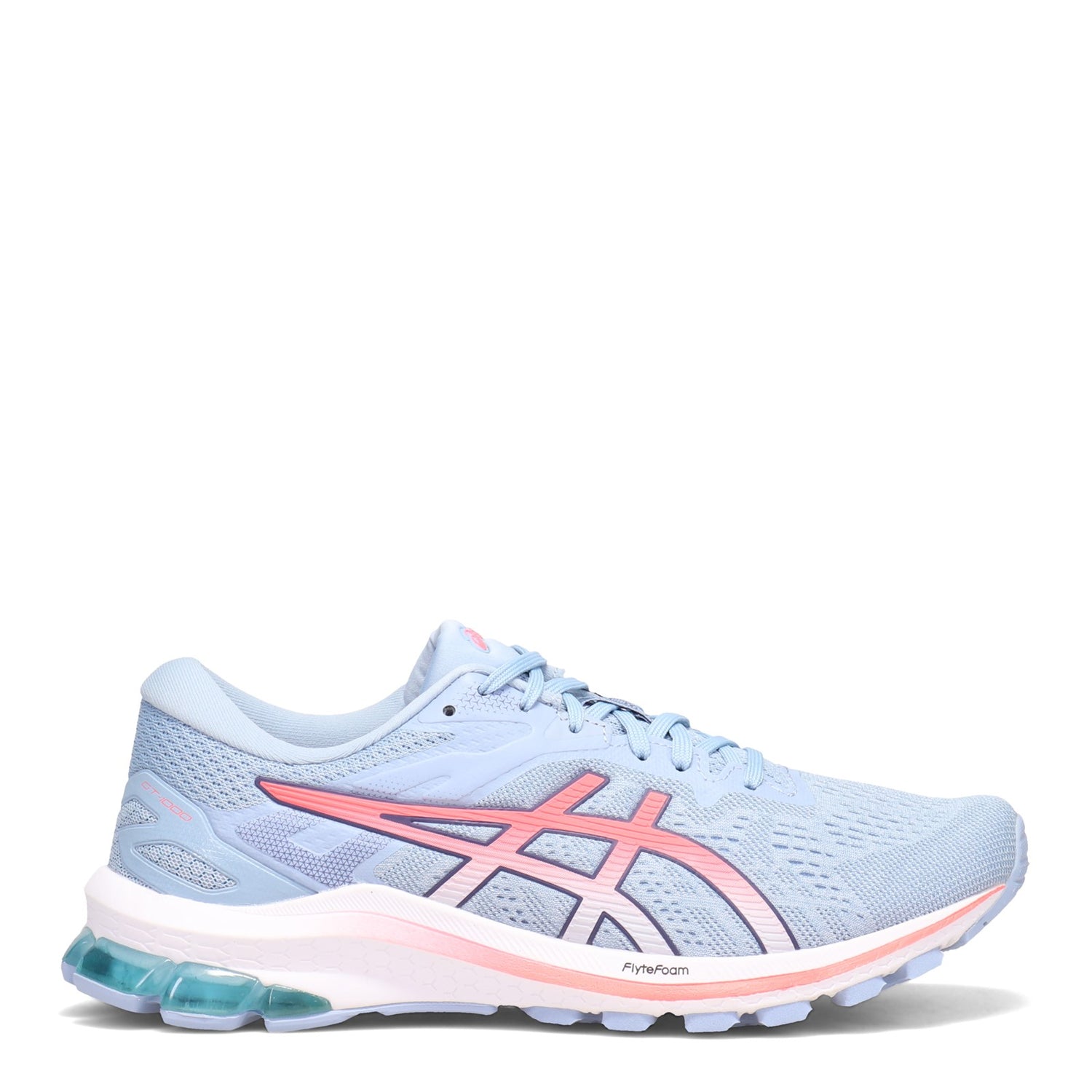 Peltz Shoes  Women's ASICS GT-1000 10 Running Shoe BLUE CORAL 1012A878.408