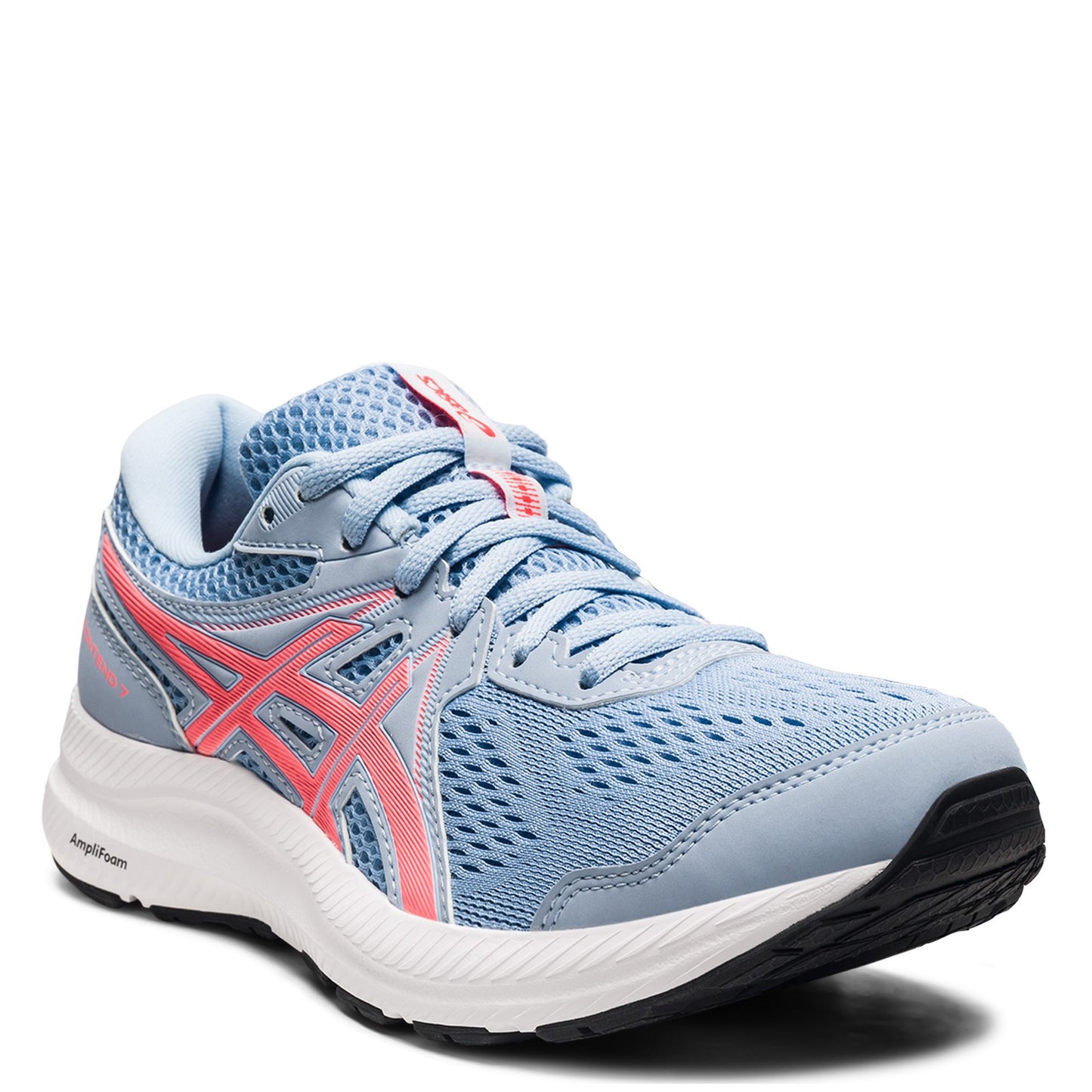 Peltz Shoes  Women's ASICS GEL-Contend 7 Running Shoe - Wide Width MIST / CORAL 1012A910.406