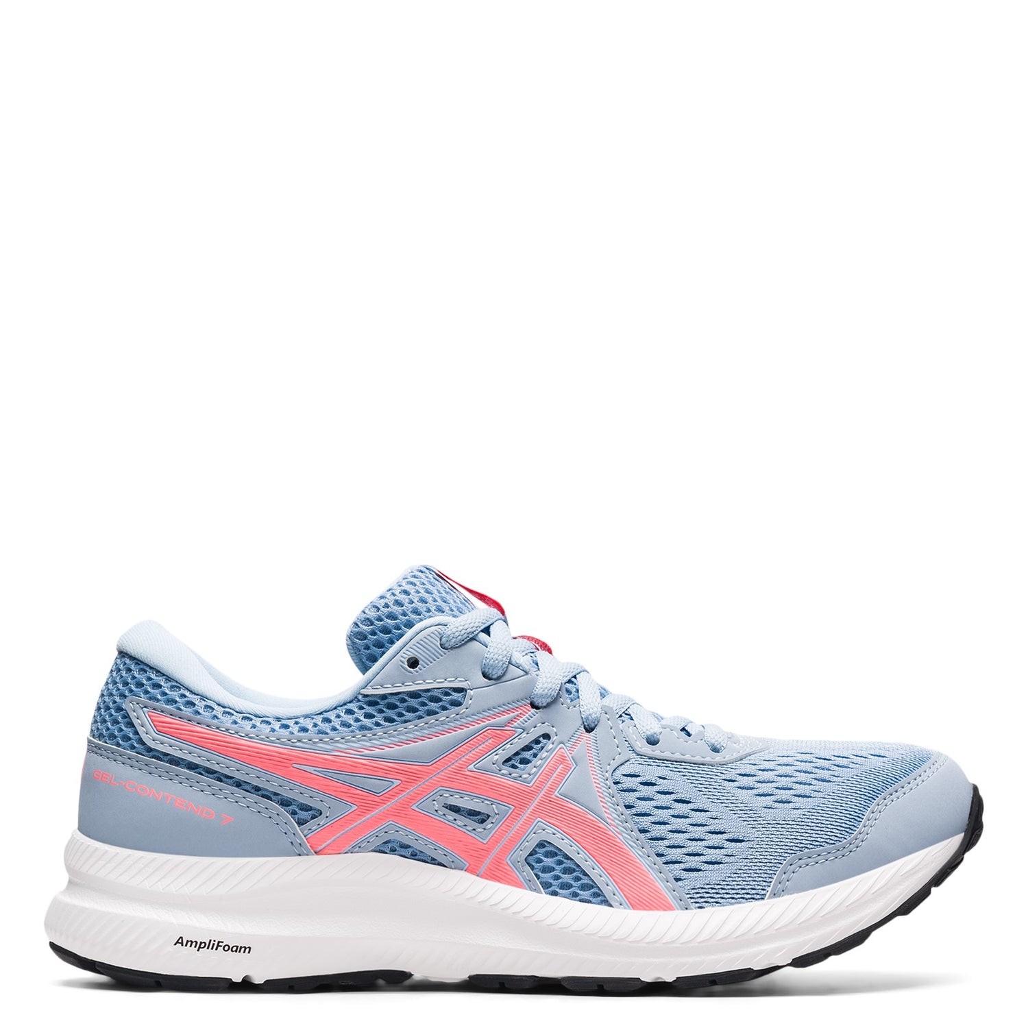 Peltz Shoes  Women's ASICS GEL-Contend 7 Running Shoe - Wide Width MIST / CORAL 1012A910.406