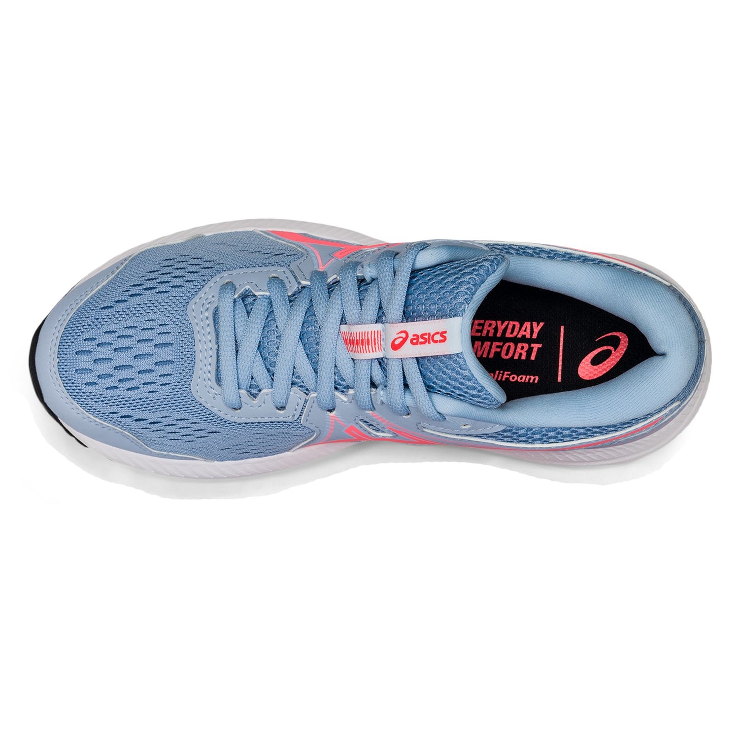 Peltz Shoes  Women's ASICS GEL-Contend 7 Running Shoe - Wide Width MIST / CORAL 1012A910.406