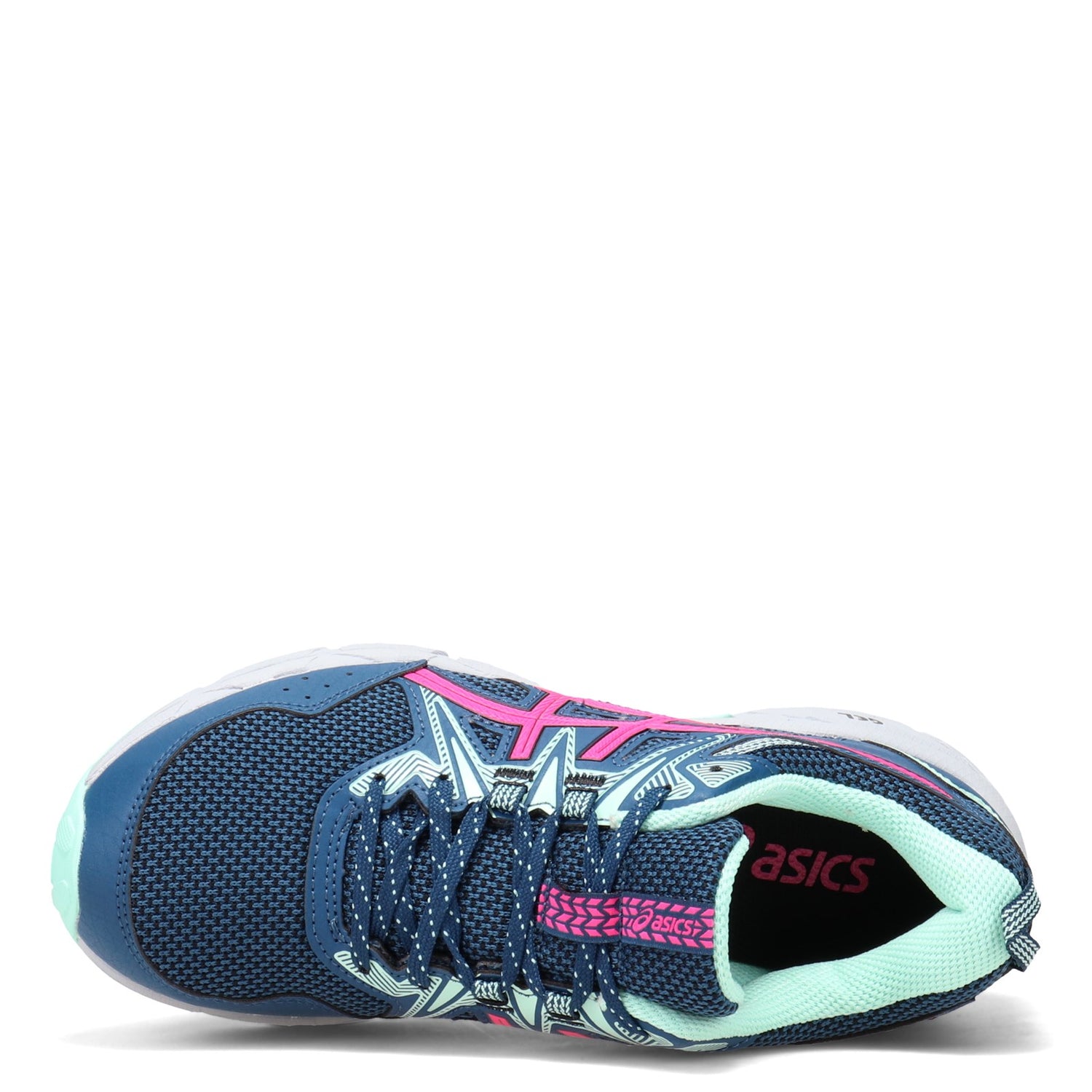 Peltz Shoes  Women's ASICS GEL-Venture 8 Trail Running Shoe BLUE PINK 1012B230.400