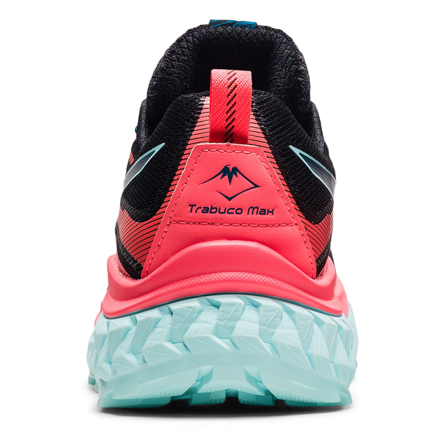 Peltz Shoes  Women's ASICS Trabuco Max Trail Running Shoe BLACK CORAL 1012A901.003