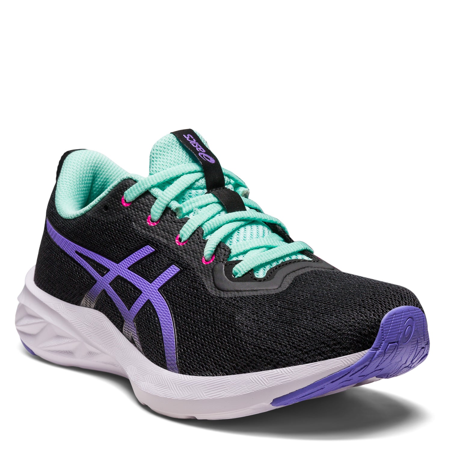 Peltz Shoes  Women's ASICS Versablast 2 Running Shoe BLACK/AMETHYST 1012B179-016
