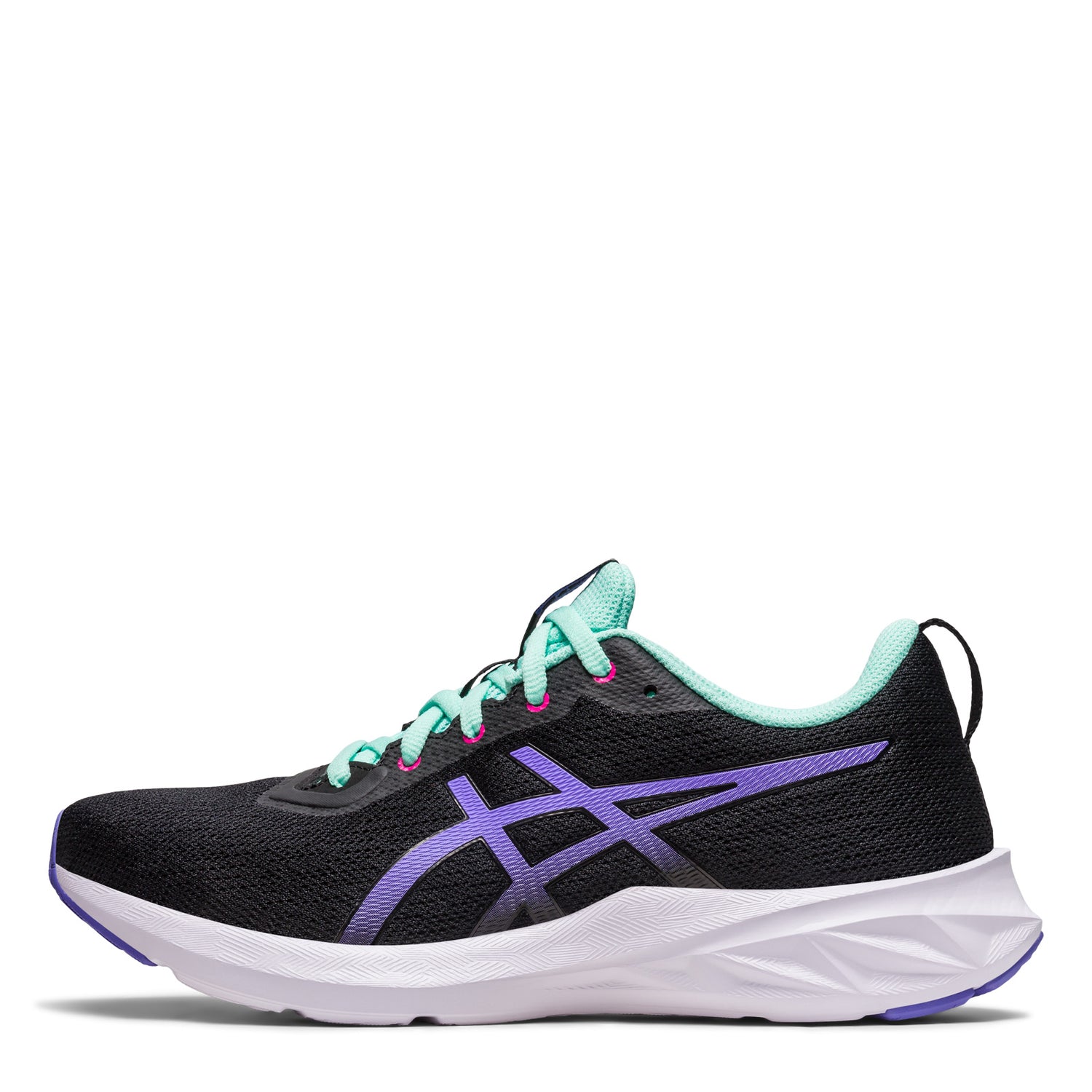 Peltz Shoes  Women's ASICS Versablast 2 Running Shoe BLACK/AMETHYST 1012B179-016