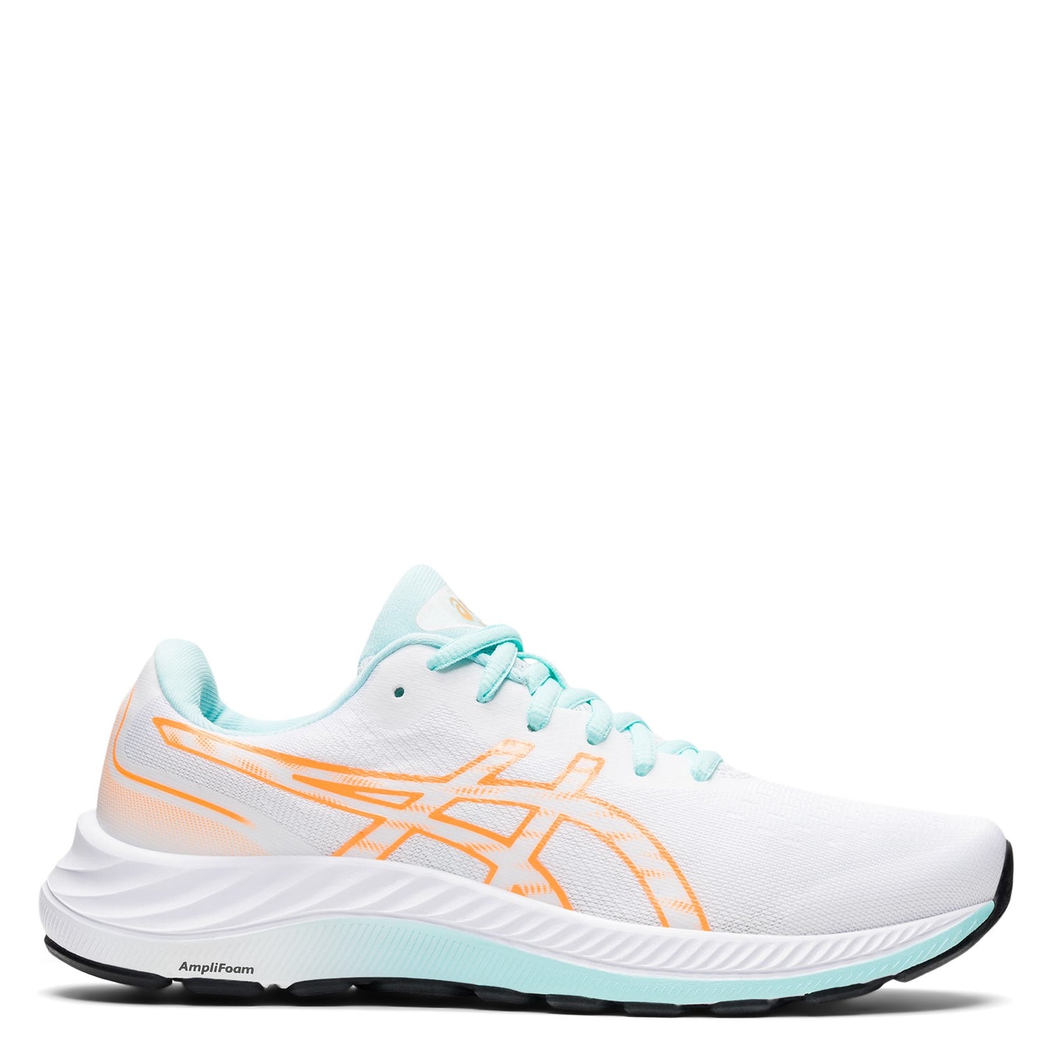 Peltz Shoes  Women's ASICS GEL-Excite 9 Running Shoe WHITE ORANGE 1012B182.100