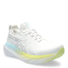 Peltz Shoes  Women's ASICS GEL-Nimbus 25 Running Shoe White Silver Lining Pastel 1012B356-105
